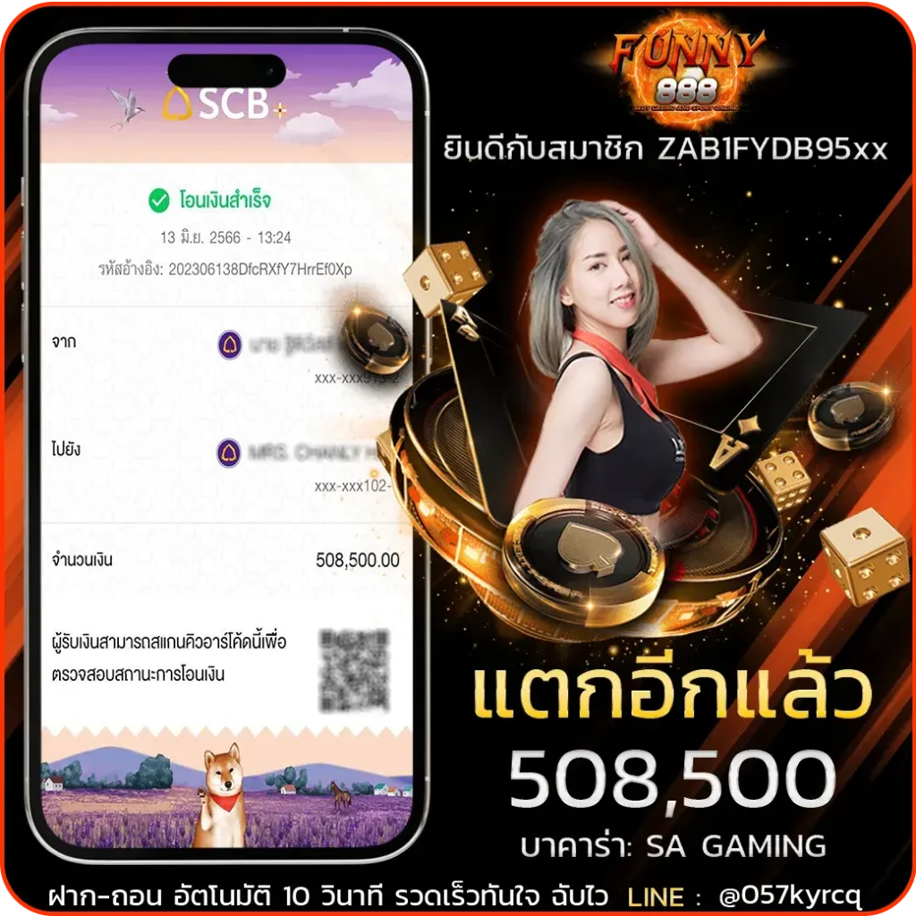 พร้อมรับประกันความบันเทิง funny888 สล็อต